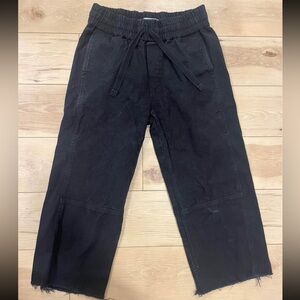 Everlane black canvas crop pants L
